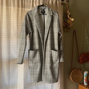 Black And White Oversized Car Coat Jacket | Size S/M